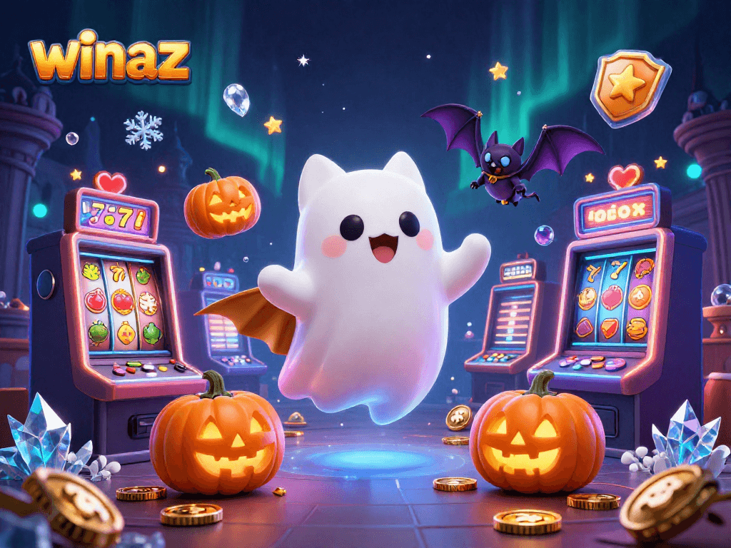 Engage with thrilling wins at Winaz through ghostly fun in a haunted casino scene.