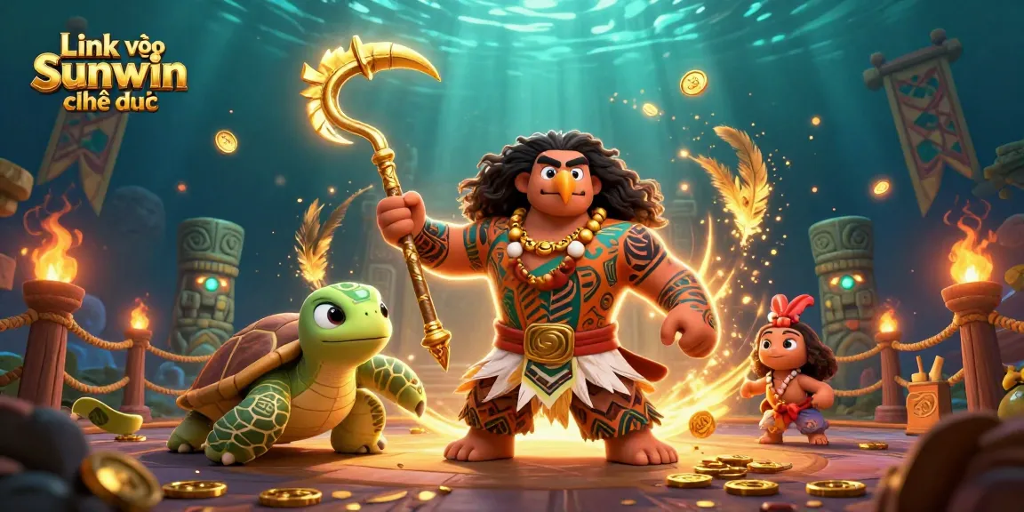 Experience the dynamic adventure of Link vào Sunwin chính thức with a stylized hawk demigod and turtle in a vibrant casino scene.