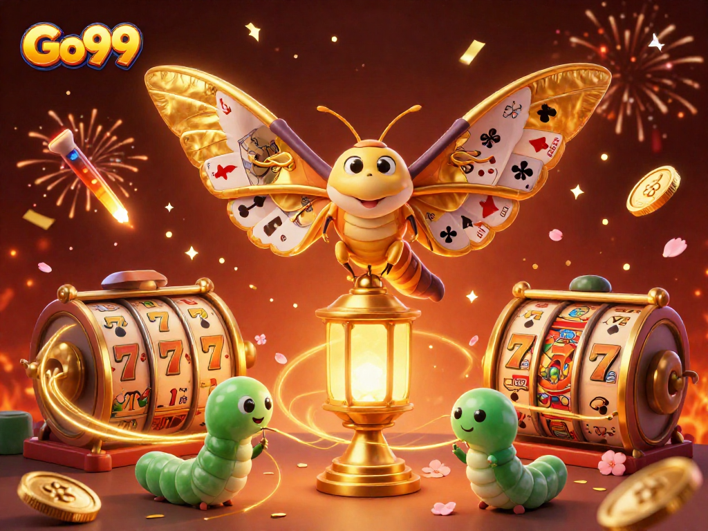 Engage with Go99's thrilling casino experience through vibrant 3D illustrations of excitement.